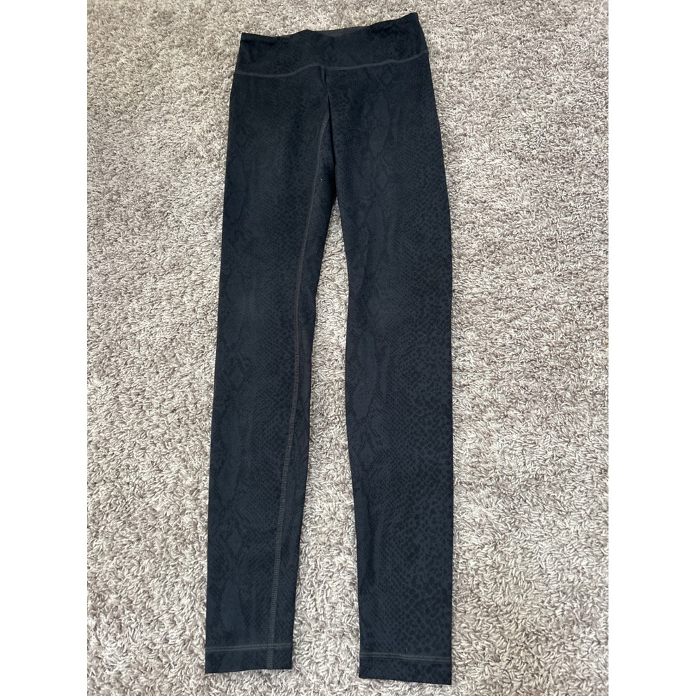 Lemon Black Snake-Print Leggings